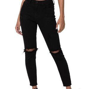 Cello Black Distressed Women's Jeans